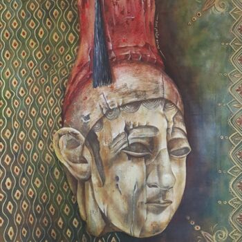 Malerei mit dem Titel "Ugarit" von Randa Hijazi, Original-Kunstwerk, Acryl