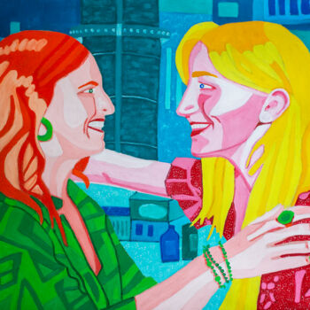 Pintura titulada "Cameryn and Alex No…" por Randall Steinke, Obra de arte original, Oleo Montado en Bastidor de camilla de m…