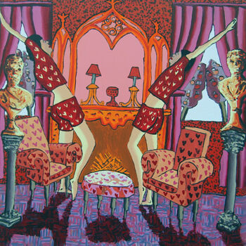 Ζωγραφική με τίτλο "lover dancing coupl…" από Raphael Perez, Αυθεντικά έργα τέχνης, Ακρυλικό