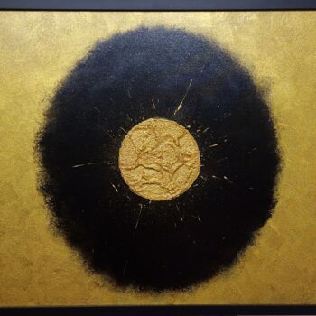 Malerei mit dem Titel "LOOCK OF GOLD" von Rasty Stone, Original-Kunstwerk, Acryl