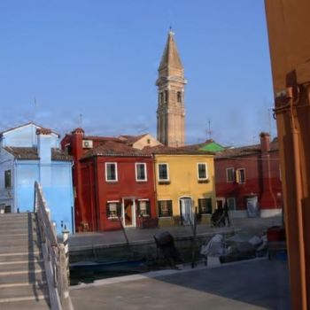 Photography titled "placette dans Burano" by Roger Cornet, Original Artwork