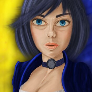 Digital Arts titled "elizabeth" by Rebeca Granda, Original Artwork, Digital Painting