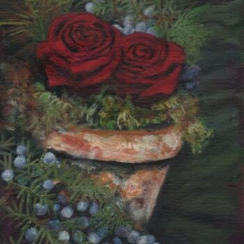 "Roses in old pot" başlıklı Tablo Rebecca Both tarafından, Orijinal sanat, Diğer