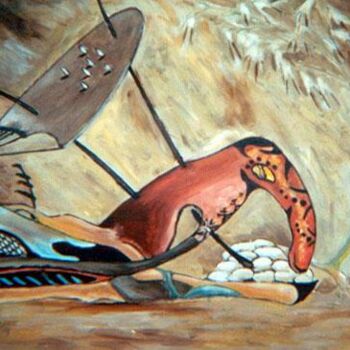 Malerei mit dem Titel "La folle avoine" von Benidiri Redha, Original-Kunstwerk