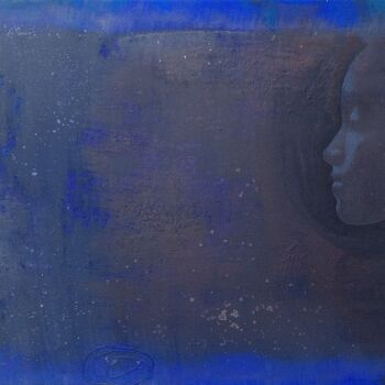 Painting titled "Isolation" by Regina Hermann, Original Artwork, Acrylic Mounted on Wood Stretcher frame