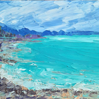 Malerei mit dem Titel "Seascape original p…" von Regina Ishina, Original-Kunstwerk, Acryl