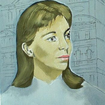 Painting titled "Study of Actress Jo…" by Reginald Gray, Original Artwork