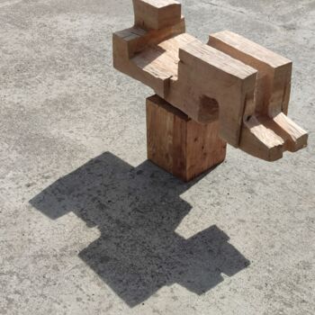 Sculpture titled "LAZY SUNDAY AFTERNO…" by Reiner Poser, Original Artwork, Wood