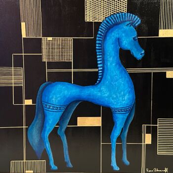 Painting titled "Blue Dream" by Rena Abramoff, Original Artwork, Acrylic