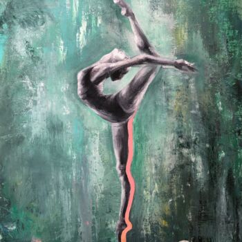 Peinture intitulée "Dance skyward in gr…" par Renata Valeeva, Œuvre d'art originale, Huile