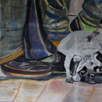 Картина под названием "Welch ein Hundelebe…" - Renate Kock, Подлинное произведение искусства, Масло