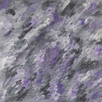Ζωγραφική με τίτλο "Purple rain" από Renaud Angerville-Langlois, Αυθεντικά έργα τέχνης, Ακρυλικό