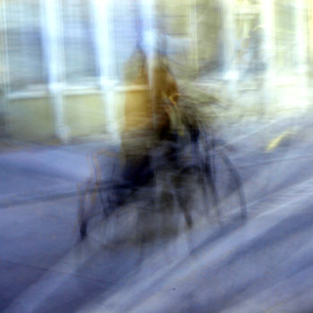 Fotografia zatytułowany „Cycliste 4” autorstwa Renaud Klumpp, Oryginalna praca, Fotografia cyfrowa