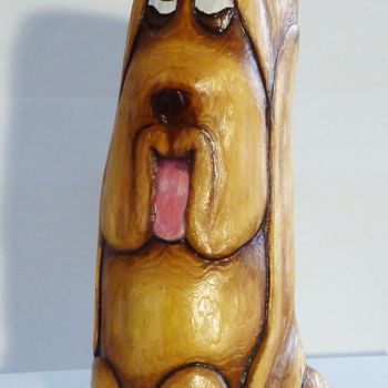 雕塑 标题为“Chien aux longues o…” 由René Blanchet, 原创艺术品, 木