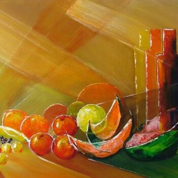 Pintura titulada "Fruité" por René Vincent-Viry, Obra de arte original, Oleo