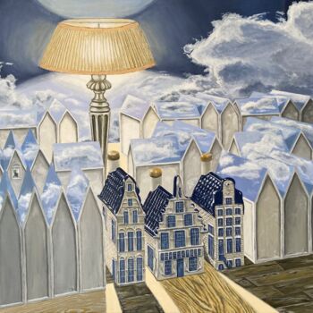 Pintura titulada "Dutch skies" por René Wissink, Obra de arte original, Acrílico