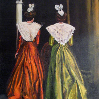 Pintura intitulada "arlessienne-f4.jpg" por Renée Estebanez, Obras de arte originais
