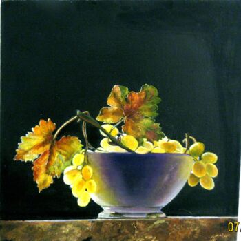 Pintura intitulada "raisin clair obscur" por Renée Estebanez, Obras de arte originais, Óleo