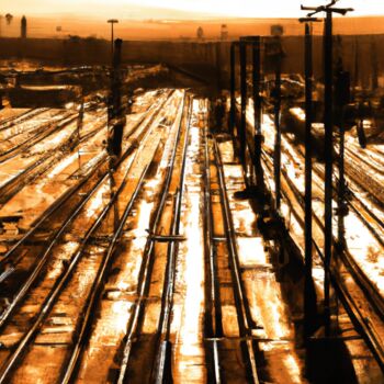 Arte digital titulada "Kerouac Station" por Ren Signature, Obra de arte original, Trabajo Digital 2D