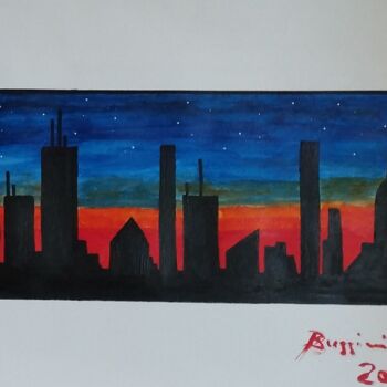 绘画 标题为“Skyline” 由Renzo Buggiani, 原创艺术品, 丙烯