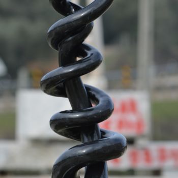 Escultura intitulada "Apego ( Addiction )" por Cesar Valerio, Obras de arte originais, Pedra