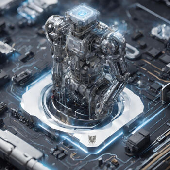 Grafika cyfrowa / sztuka generowana cyfrowo zatytułowany „ROBOT AI. MINI ROBOT” autorstwa Reskatorsilver, Oryginalna praca,…