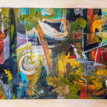 Schilderij getiteld "Abstract Original P…" door Retne, Origineel Kunstwerk, Acryl