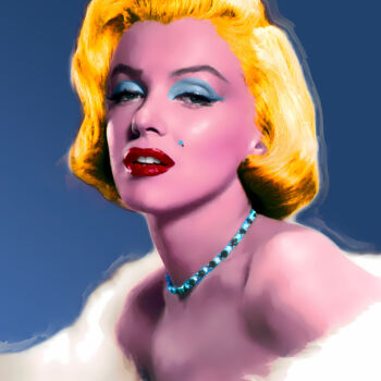 Arte digital titulada "Marilyn Monroe N-27…" por Retne, Obra de arte original, Foto-montaje