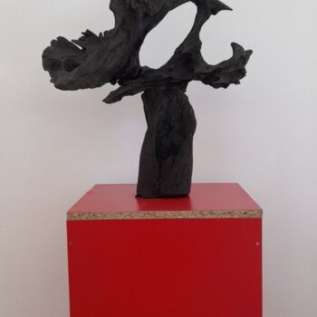 Sculpture intitulée "remi" par Revaz Verulidze, Œuvre d'art originale, Bois