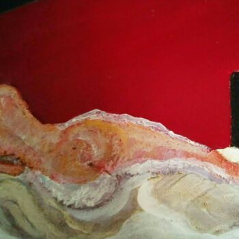 Peinture intitulée "Nu couché" par Romuald, Œuvre d'art originale, Acrylique Monté sur Châssis en bois