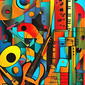 Arte digital titulada "Musica abstracta" por Riccardo Zullian, Obra de arte original, Pintura Digital