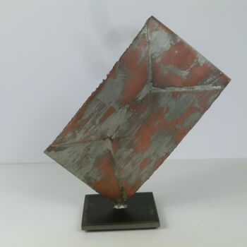 Sculpture titled ""Der Brief"" by Richard Blaas, Original Artwork, Metals