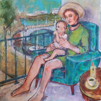 Painting titled "Tribute to Mother" by Richard Cress, Original Artwork, Oil