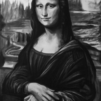 Dibujo titulada "La Joconde (Mona Li…" por Richard Hanssens, Obra de arte original, Acrílico Montado en Bastidor de camilla…