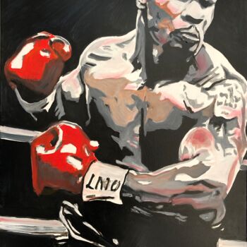 Pintura titulada "Mike Tyson (4)" por Richard Hanssens, Obra de arte original, Acrílico Montado en Bastidor de camilla de ma…