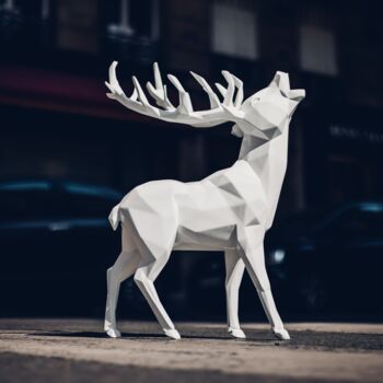 "Deer" başlıklı Heykel Richard Orlinski tarafından, Orijinal sanat, Rezine
