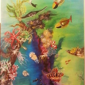 Картина под названием "Alphabet de la mer…" - Richard Orlowicz Dit Ror., Подлинное произведение искусства, Акрил Установлен…