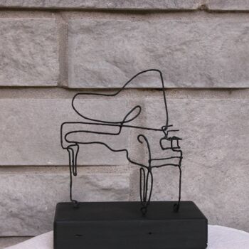 Skulptur mit dem Titel "Piano psychédélique" von Richard Paquette, Original-Kunstwerk, Metalle