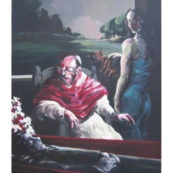 Painting titled "le pape, la mort et…" by Jean Laurent Rieth, Original Artwork