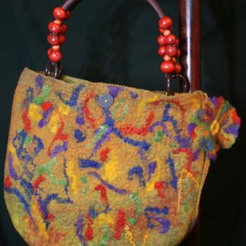 Arte têxtil intitulada "Tasche #5" por Rikky, Obras de arte originais, Fibra têxtil