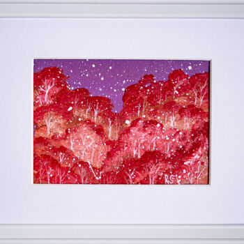 Malarstwo zatytułowany „RED FOREST, abstrac…” autorstwa Rimma Savina, Oryginalna praca, Akryl