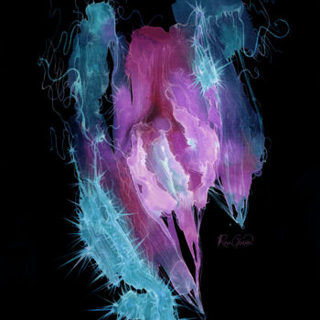 Printmaking titled "Don’t Touch. Noctur…" by Rina Garon, Original Artwork, Digital Painting