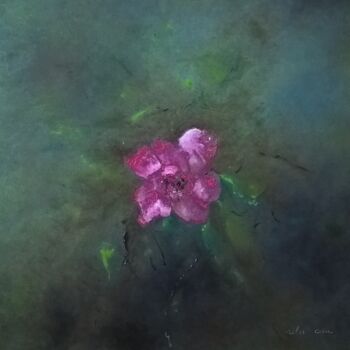 Painting titled "fleur du jardin" by Rita Cau, Original Artwork