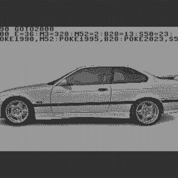 BMW E36 BASIC C64 PIXEL ART