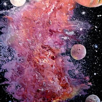 Malerei mit dem Titel "Cosmos 67" von Robert Daout, Original-Kunstwerk, Acryl