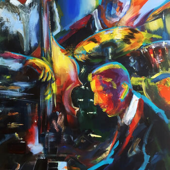 Pintura titulada "Jazz Club III" por Robert Hettich, Obra de arte original, Acrílico