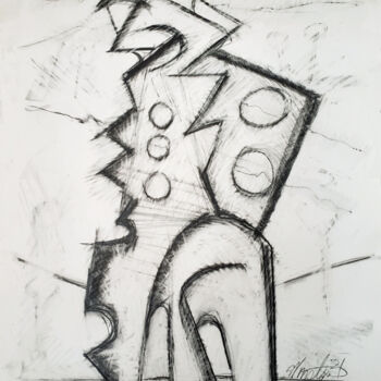 Disegno intitolato "study .6" da Robert Winslow, Opera d'arte originale, Grafite