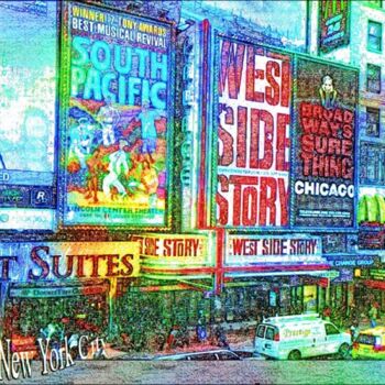 数字艺术 标题为“N.Y. Times Square” 由Roberto Bartoccini, 原创艺术品, 数字油画