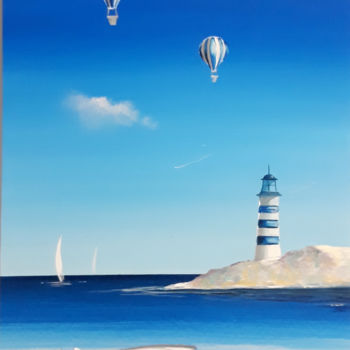「" Lighthouse "」というタイトルの絵画 Roberto Mauriによって, オリジナルのアートワーク, アクリル