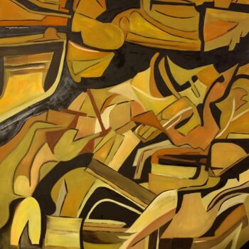 Malerei mit dem Titel "SCHIANTO!" von Roberto Re, Original-Kunstwerk, Öl Auf Holzplatte montiert